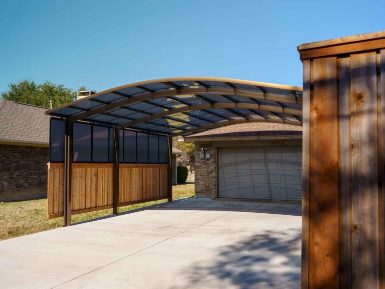 Concrete Driveway and Aluminum Carport Plano Texas Slide 1