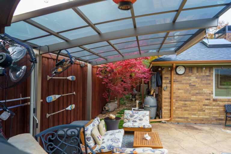 Aluminum Arched Cantilever Patio Cover Pool Shade PJR Series Plano TX Gallery
