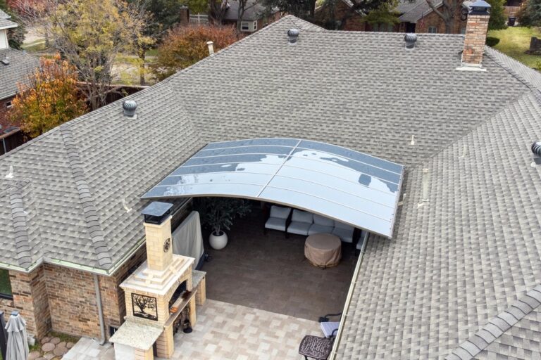 Aluminum Arched Patio Cover PJW Series Roof Mounted Plano TX Gallery