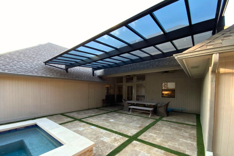 Aluminum Patio Cover LJT Series Roof Mounted Dallas TX Gallery
