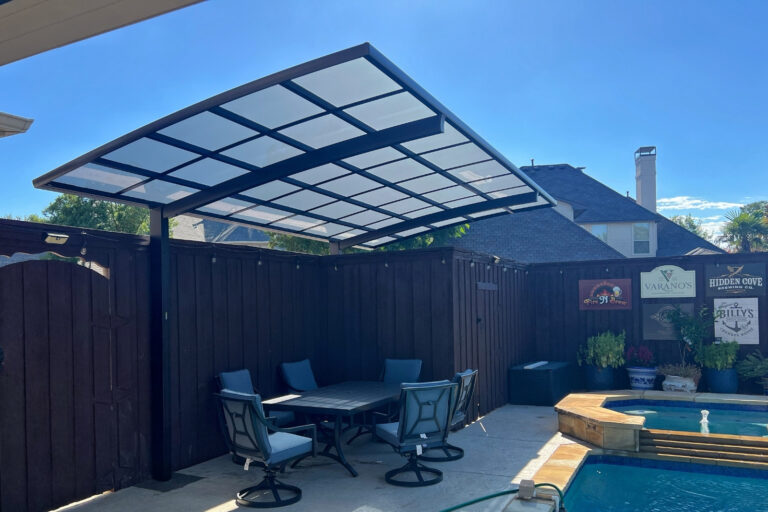 Aluminum Patio Cover Pool Shade Cantilever PJR Series Coppell TX Gallery