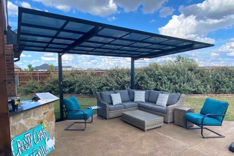 Aluminum Patio Cover Cantilever Free-Standing PJF Series Dallas TX Gallery