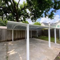 PJR Wide Beam In-Line Connection Carport (White)