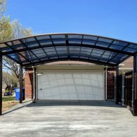 PJR Wide Beam Double Carport (Black)