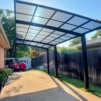 PJR Single In-Line Carport (Black)